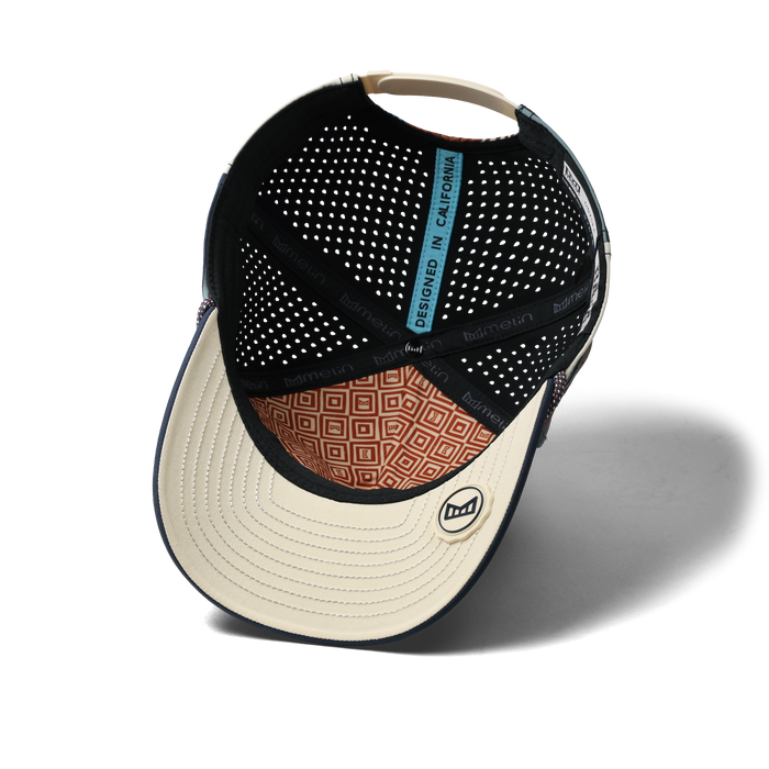 The inside view of the melin Split Fit Odysea Rope Hydro hat in Picante