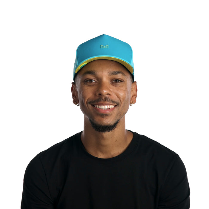 The model-image of melin's Odyssey Rope Bulls Icon Hydro hat - Blue Lagoon