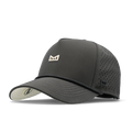 The angled view of the melin Split Fit Odysea Rope Bulls Icon Hydro hat in faded black