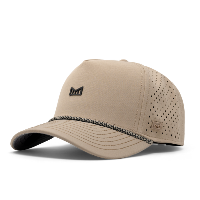 The front, angled view of the melin Odysea Rope Bulls Icon Hydro  Split Fit in  Khaki