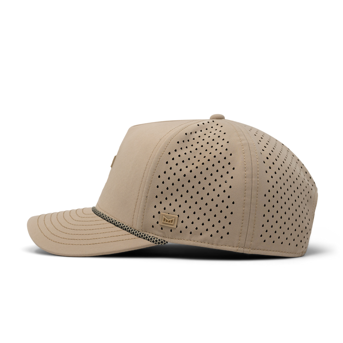 The side view of the melin Odysea Rope Bulls Icon Hydro  Split Fit in  Khaki