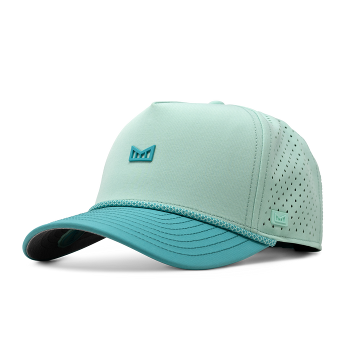 The angled view of melin's Odyssey Rope Bulls Icon Hydro - Minty / Dark Mint