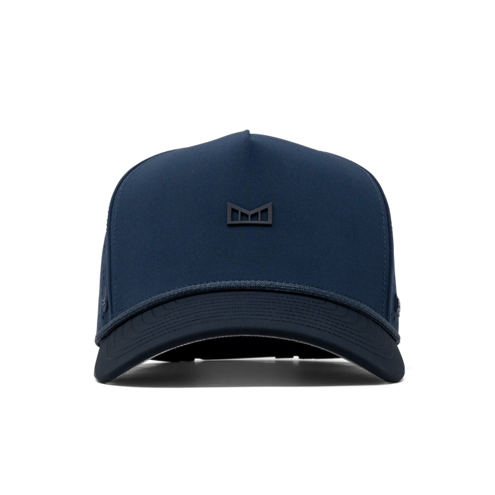 The front view of the melin Odysea Rope Bulls Icon Hydro  Split Fit in Navy / Dark Navy