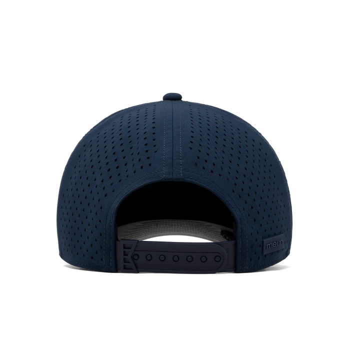 The back view of the melin Odysea Rope Bulls Icon Hydro  Split Fit in Navy / Dark Navy