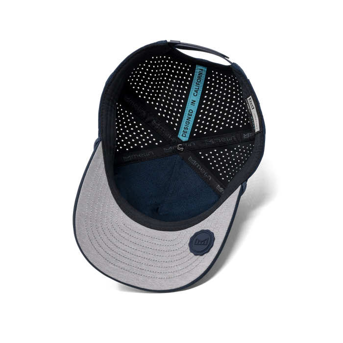 The inside view of the melin Odysea Rope Bulls Icon Hydro  Split Fit in Navy / Dark Navy