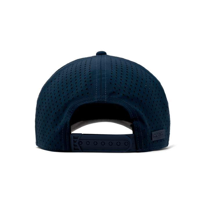 The back view of the melin Odysea Rope Bulls Icon Hydro  Split Fit in  Navy