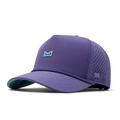 The front, angled view of the melin Odysea Rope Bulls Icon Hydro  Split Fit in  Purple Haze