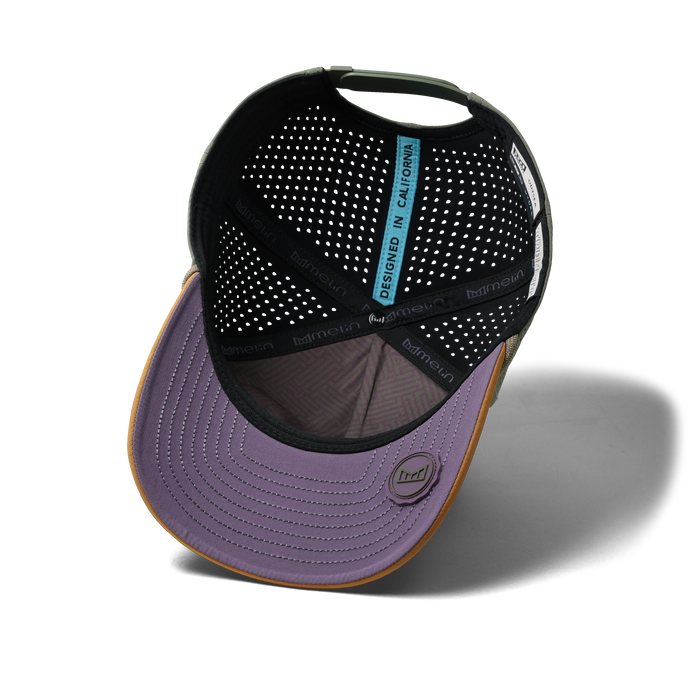 The inside view of the melin Split Fit Odysea Rope Bulls Icon Hydro hat in transit