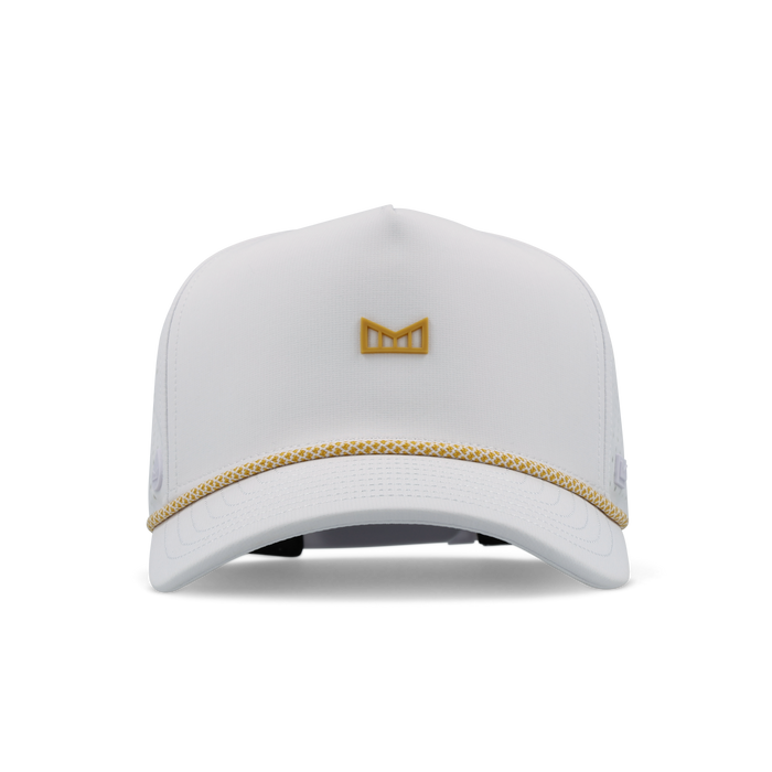 The front view of the melin Odysea Rope Bulls Icon Hydro  Split Fit in  White / Gum