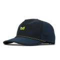 The front, angled view of the melin Split Fit Odysea Rope Bulls Icon MPH Hydro in  Black Iris / Black