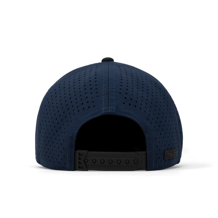 The back view of the melin Split Fit Odysea Rope Bulls Icon MPH Hydro in  Black Iris / Black