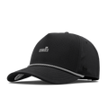 The angled view of the melin Split Fit Odysea Rope Links Hydro hat in black