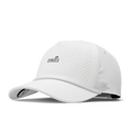 The angled view of the melin Split Fit Odysea Rope Links Hydro hat in white