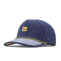 The angled view of the melin Split Fit Odysea Rope Streamline Hydro hat in peacoat