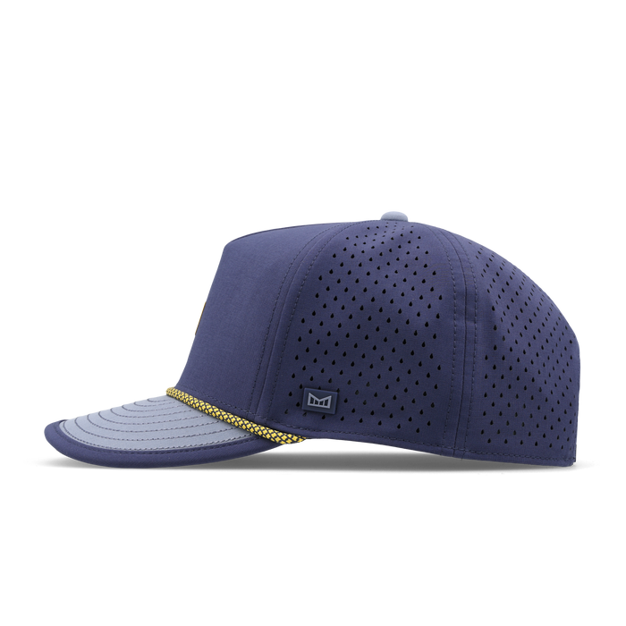 The side view of the melin Split Fit Odysea Rope Streamline Hydro hat in peacoat