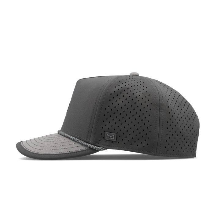 The side view of the melin Split Fit Odysea Rope Streamline Hydro hat in raven