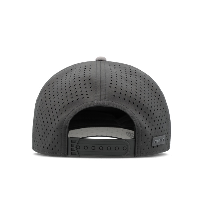 The back view of the melin Split Fit Odysea Rope Streamline Hydro hat in raven