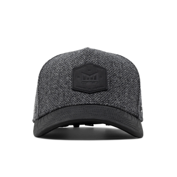 The front view of the melin Odysea Scout Thermal  Split Fit in Charcoal / Herringbone