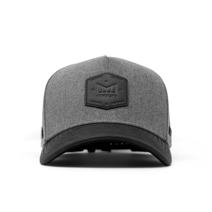 The front view of the melin Odysea Scout Thermal  Split Fit in Heather Grey / Black
