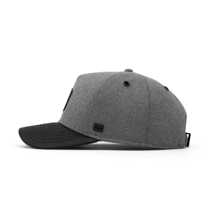 The side view of the melin Odysea Scout Thermal  Split Fit in Heather Grey / Black