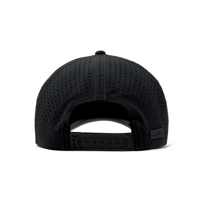 The back view of melin's Odysea Stacked Hydro - Black / Gum