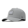 The front, angled view of the melin Odysea Stacked Hydro  Split Fit in  Heather Grey