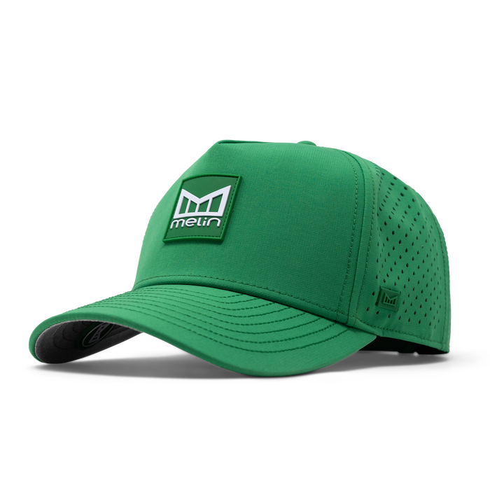 The angled view of melin's Odysea Stacked Hydro - Kelly Green