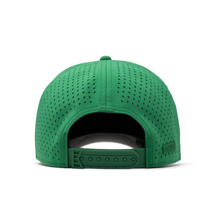 The back view of melin's Odysea Stacked Hydro - Kelly Green