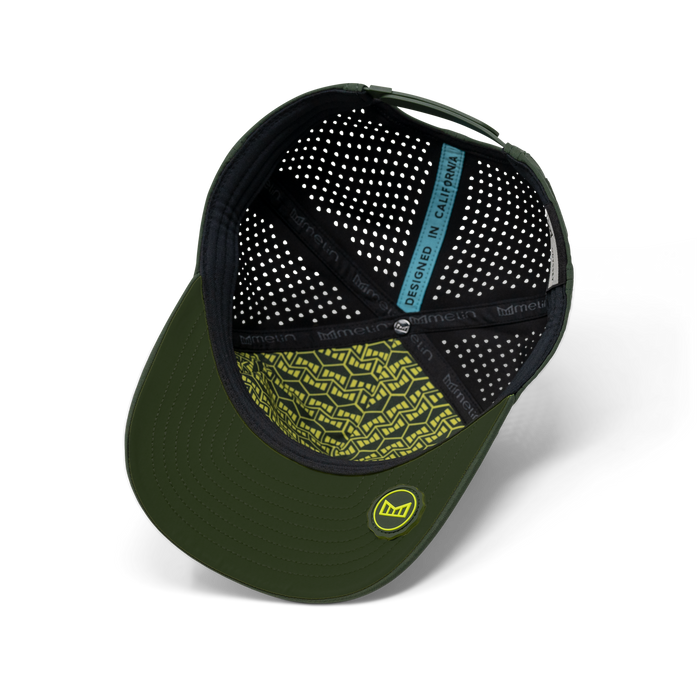 The inside view of the melin Split Fit Odysea Stacked Hydro in Kombu Green