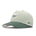 The angled view of the Melin Split Fit Odysea Stacked Hydro hat in misty trails