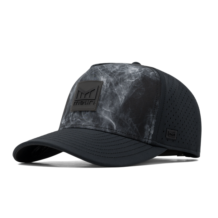 The front, angled view of the melin Odysea Stacked Hydro  Split Fit in  Smoke