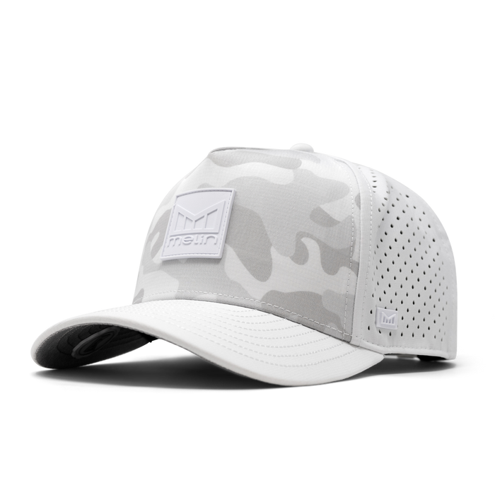 The angled view of melin's Odysea Stacked Hydro - Snow Camo