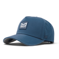 The front, angled view of the melin Odysea Stacked Hydro  Split Fit in  Steel Blue