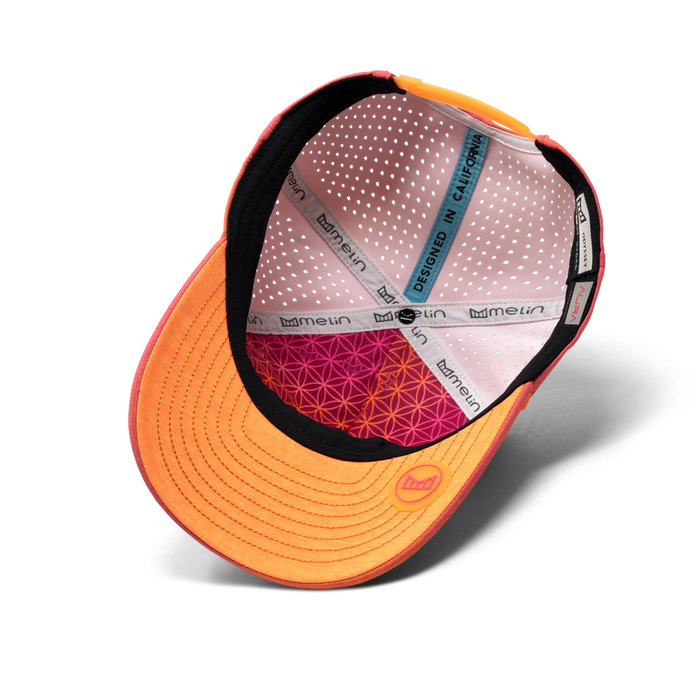 The inside view of the melin Odysea Stacked Hydro  Split Fit in Sunset Aura