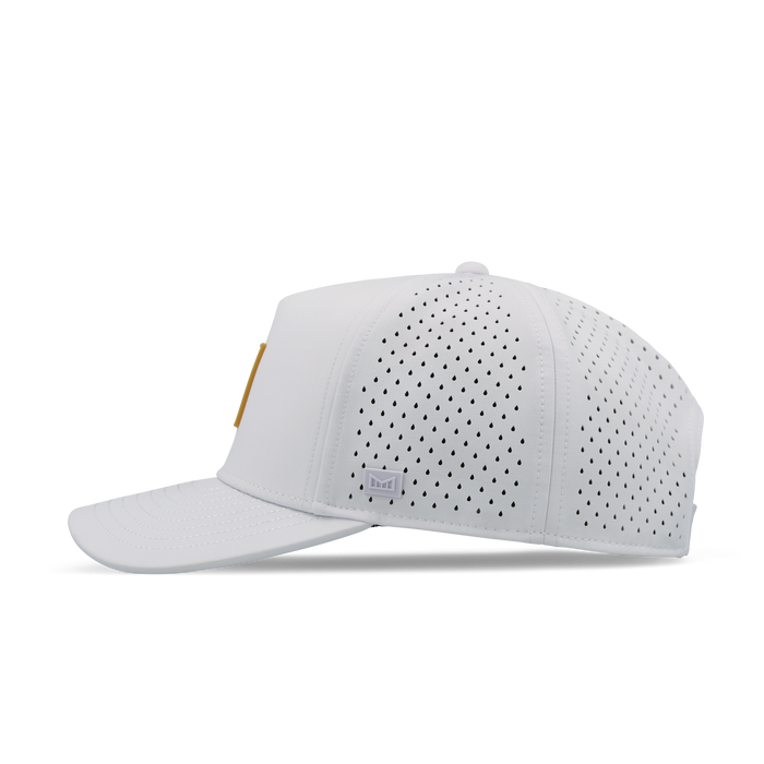 The side view of the melin Odysea Stacked Hydro  Split Fit in  White / Gum