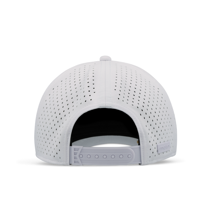 The back view of the melin Odysea Stacked Hydro  Split Fit in  White / Gum