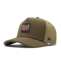 The front, angled view of the melin Odysea Stacked Infinite Thermal  Split Fit in  Dark Olive / Fig
