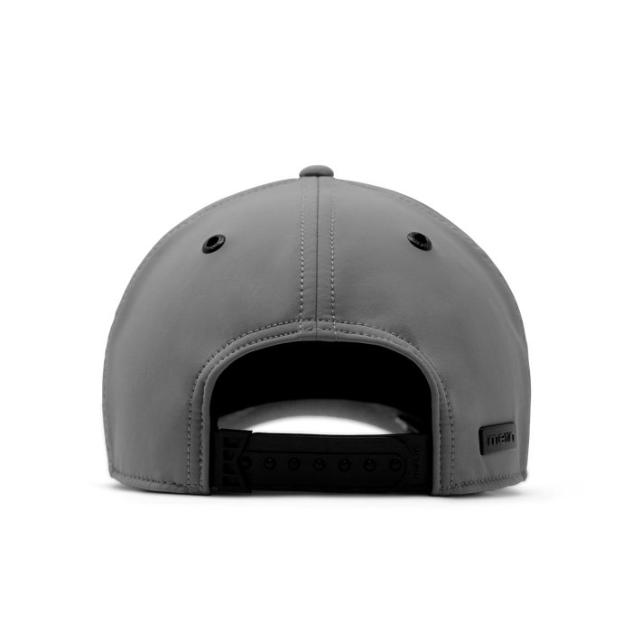 The back view of the melin Odysea Stacked Infinite Thermal  Split Fit in  Granite Grey