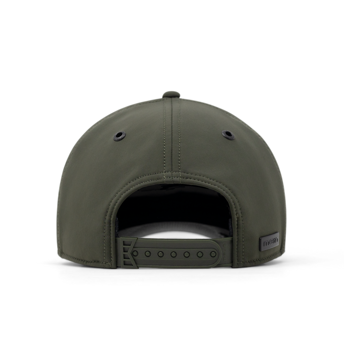 The back view of the melin Odysea Stacked Infinite Thermal  Split Fit in Pine Green