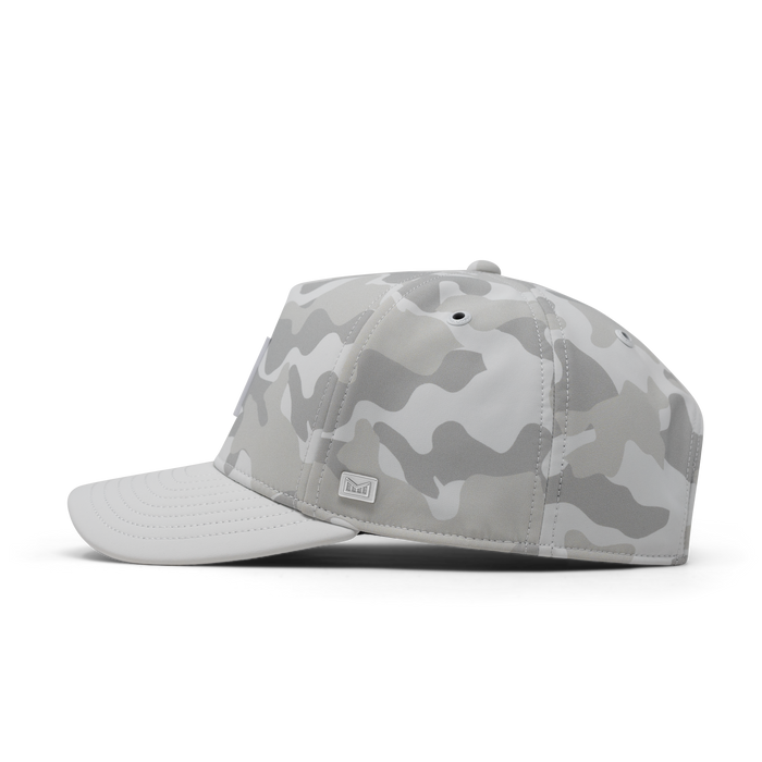 The side view of the melin Odysea Stacked Infinite Thermal  Split Fit in Snow Camo