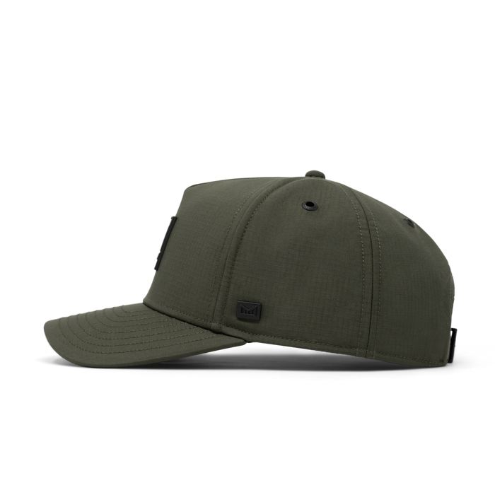 The side view of the melin Odysea Stacked Thermal  Split Fit in Military
