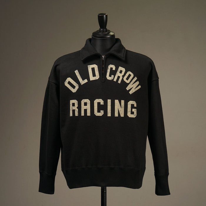 OLD CROW RACING - HALF ZIP SWEAT - BLACK