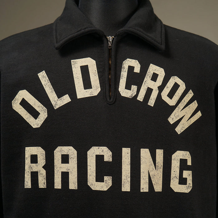 OLD CROW RACING - HALF ZIP SWEAT - BLACK