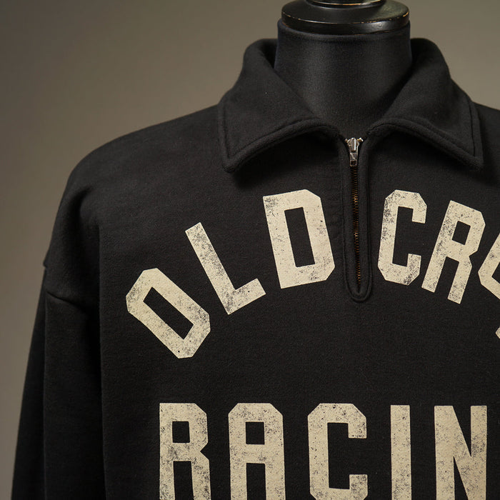 OLD CROW RACING - HALF ZIP SWEAT - BLACK