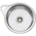Oliveri Solitaire round bowl topmount sink with tap landing - The Blue Space