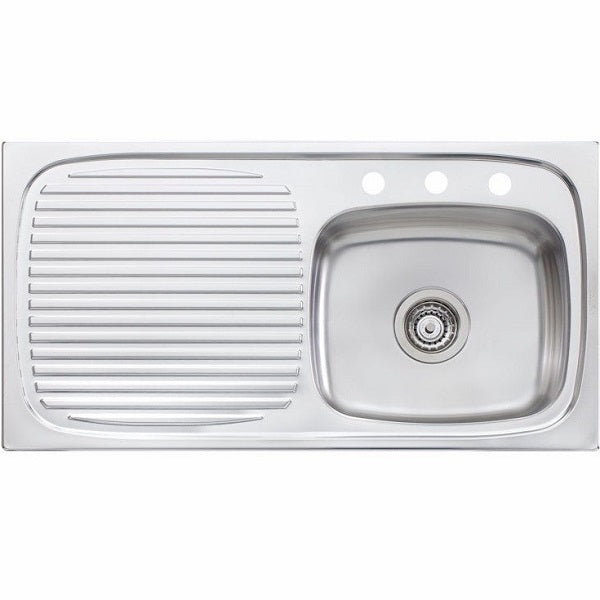 Oliveri Ultraform single bowl topmount sink L/H drainer 1TH - The Blue Space