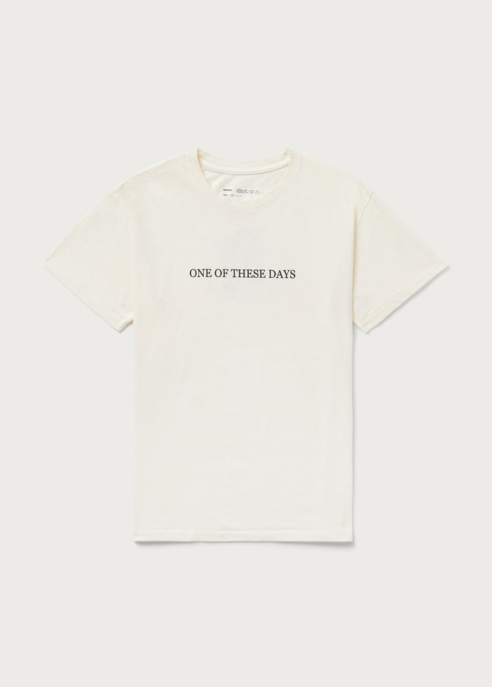 ONE OF THESE DAYS LOGO  TEE S/S  - BONE
