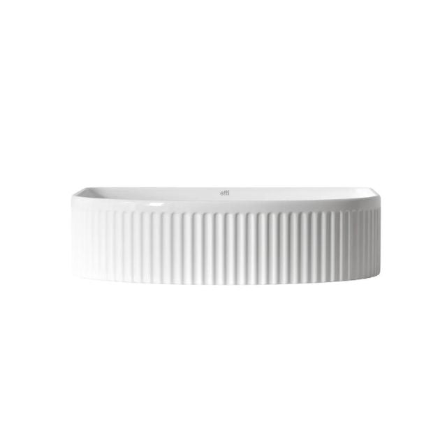 Otti Archie 415mm Fluted Above Counter Basin - Gloss White OT4136C - The Blue Space