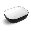 Otti Artis O'96 480mm Oval Above Counter Basin - Matte Black & Matte White IS4096MWB