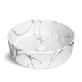 Otti Radius 360mm Round Above Counter Basin - Carrara Matte Marble Look OT3600MCAR